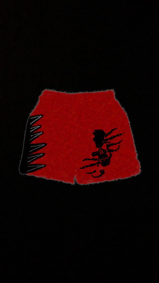 Skully Mohair shorts(RED)